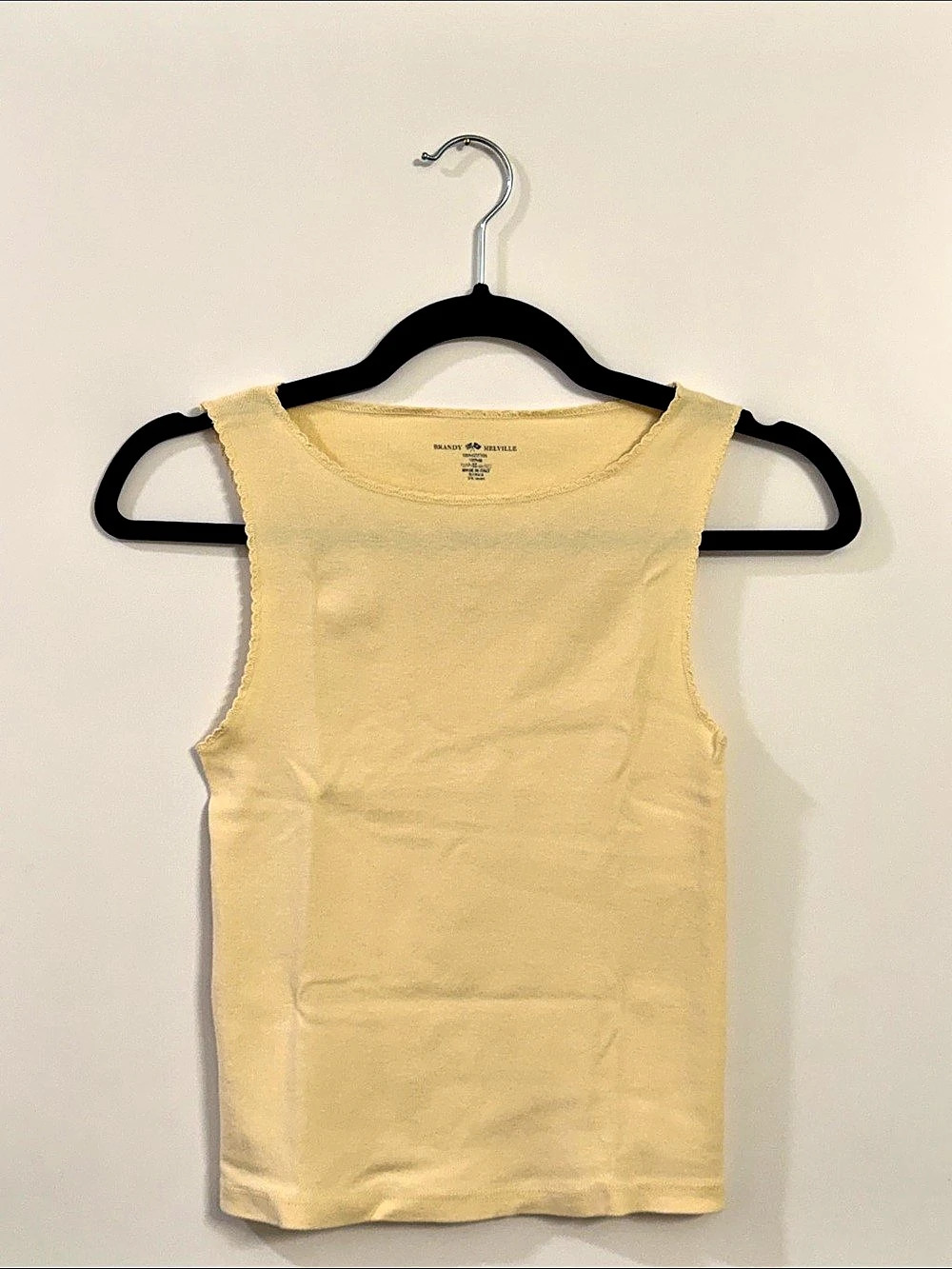 Brandy Melville Yellow Cotton Tank Top Like New